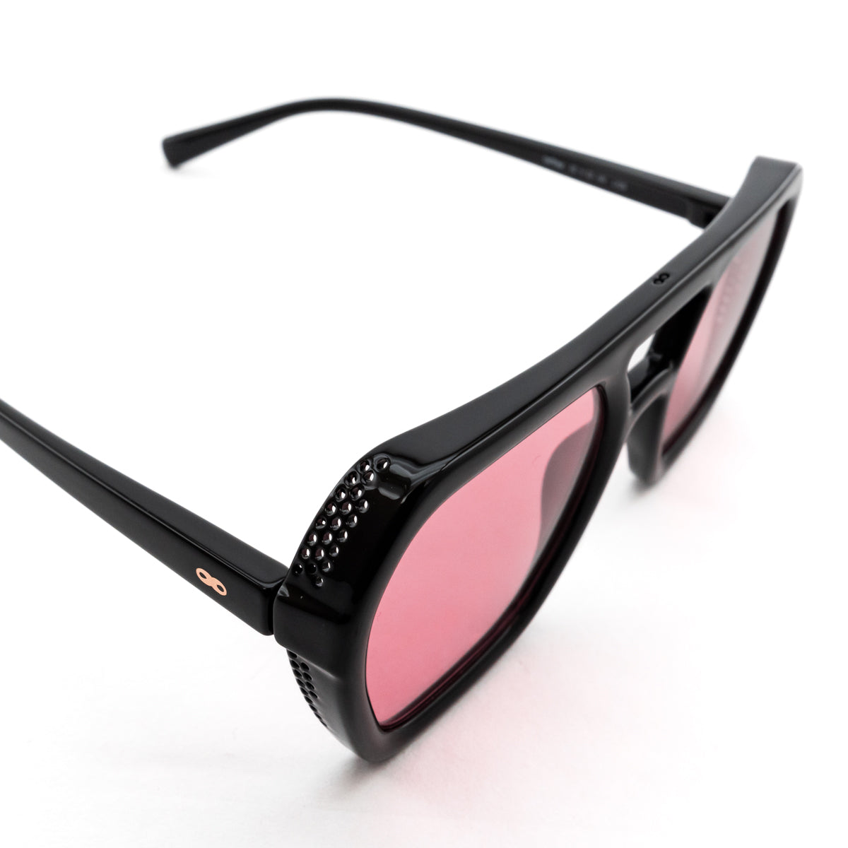 Óculos de Sol Lyon - Preto Brilhante - Lente Rosa