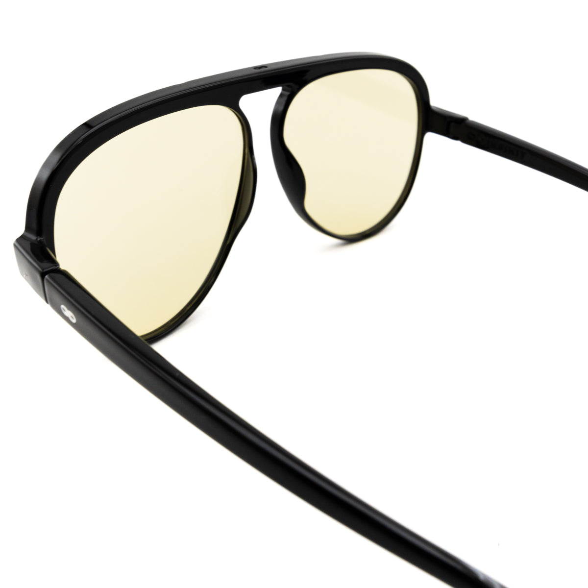 Óculos de Sol Paris - Preto Brilhante - Lente Amarela