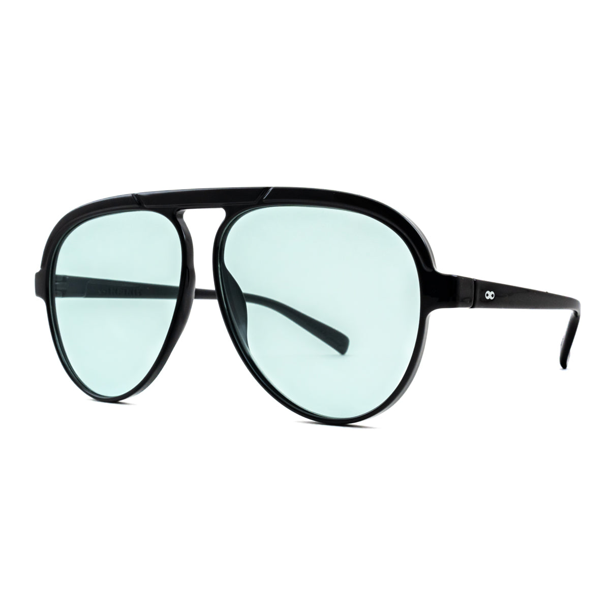 Óculos de Sol Paris - Preto Brilhante - Lente Turquesa