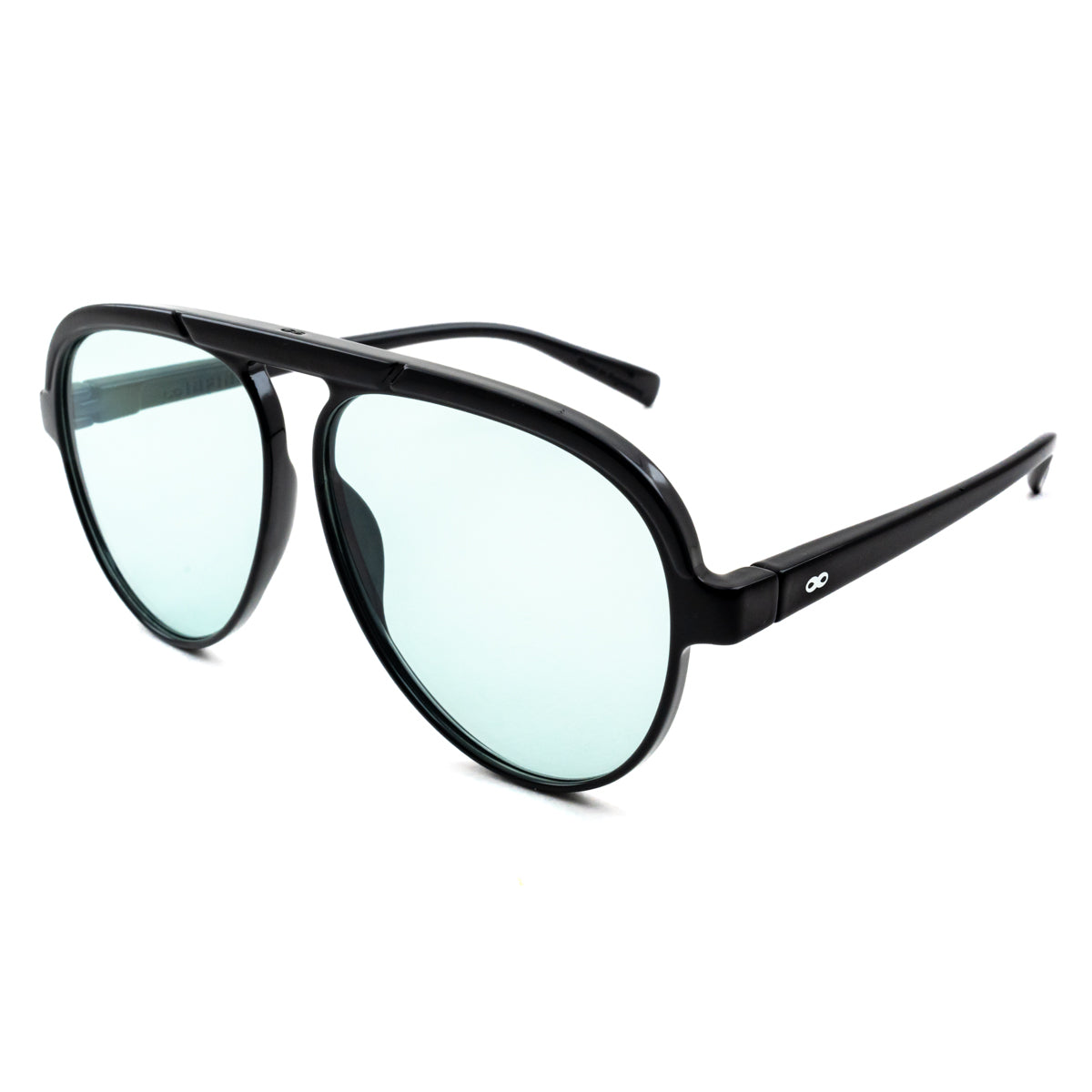 Óculos de Sol Paris - Preto Brilhante - Lente Turquesa