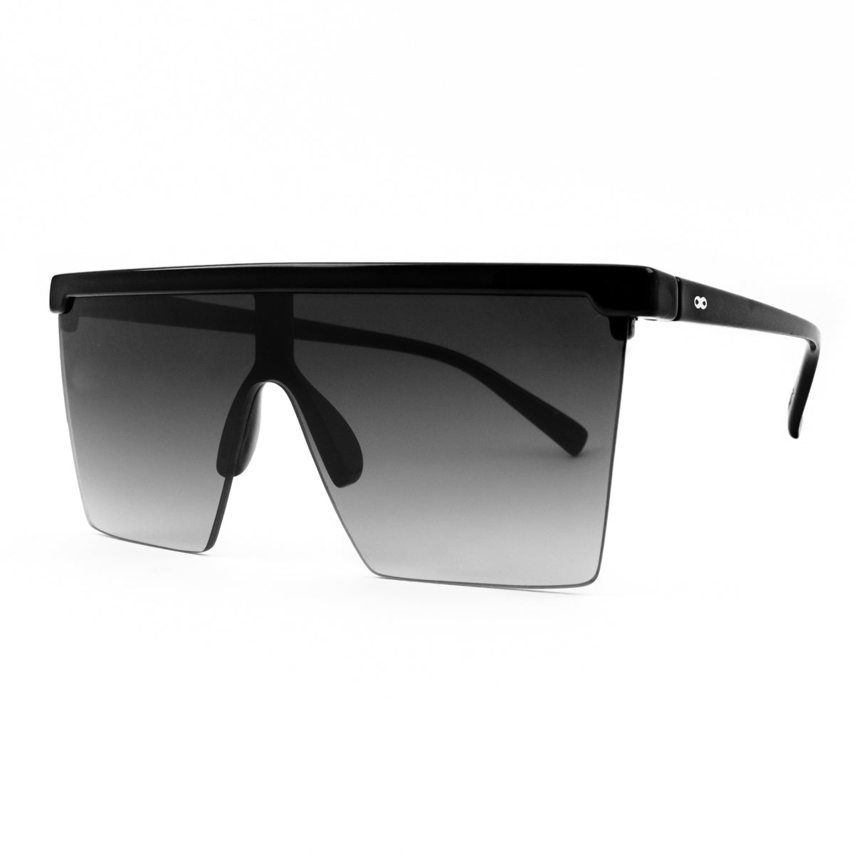Óculos de sol Moscow - Preto brilhante - Lente cinza degradada