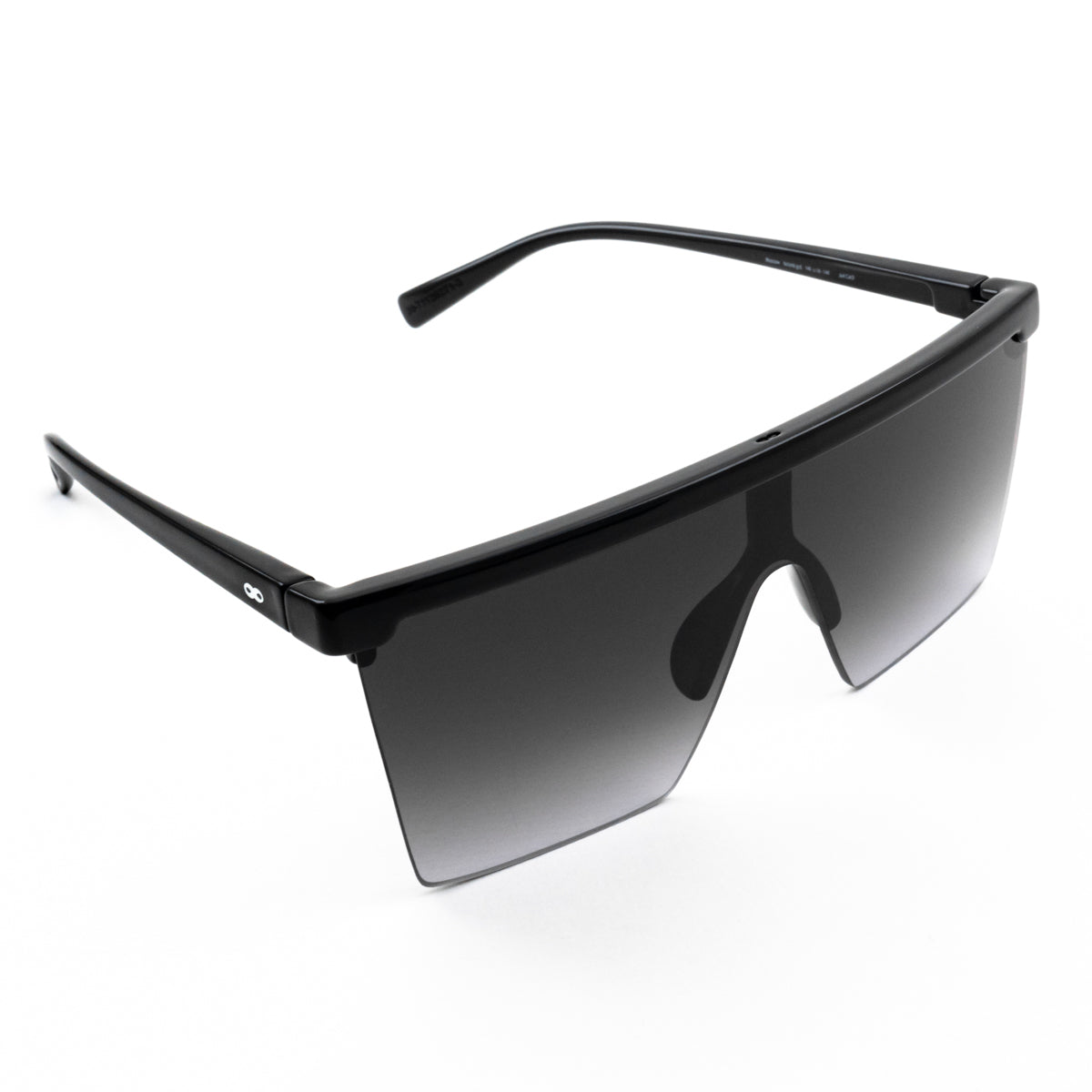 Óculos de sol Moscow - Preto brilhante - Lente cinza degradada