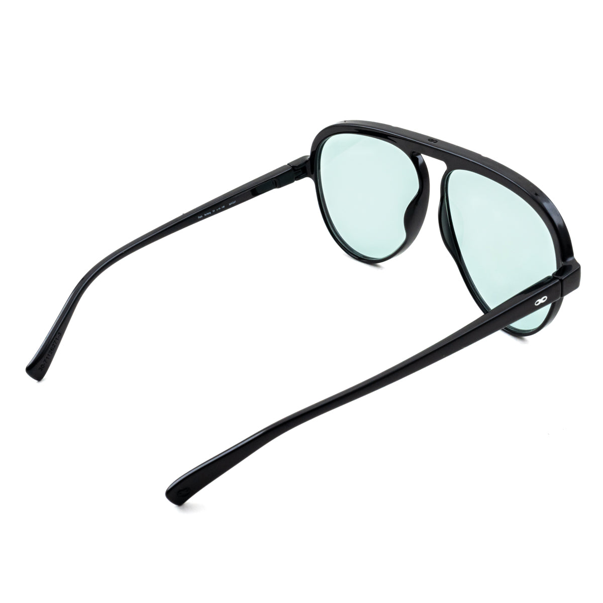 Óculos de Sol Paris - Preto Brilhante - Lente Turquesa