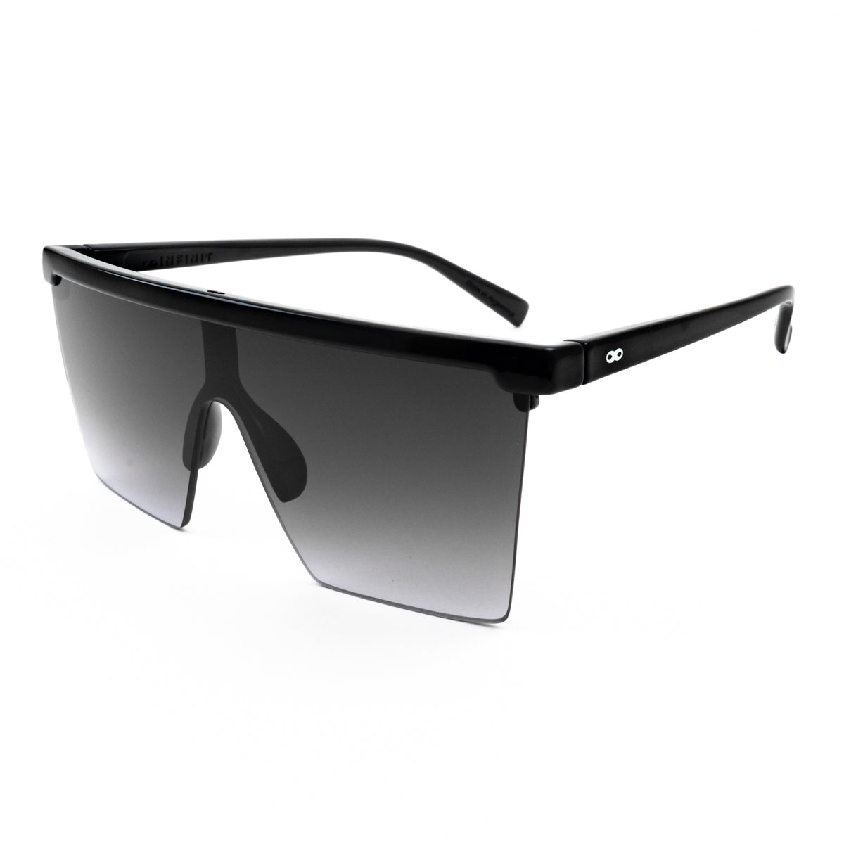 Óculos de sol Moscow - Preto brilhante - Lente cinza degradada