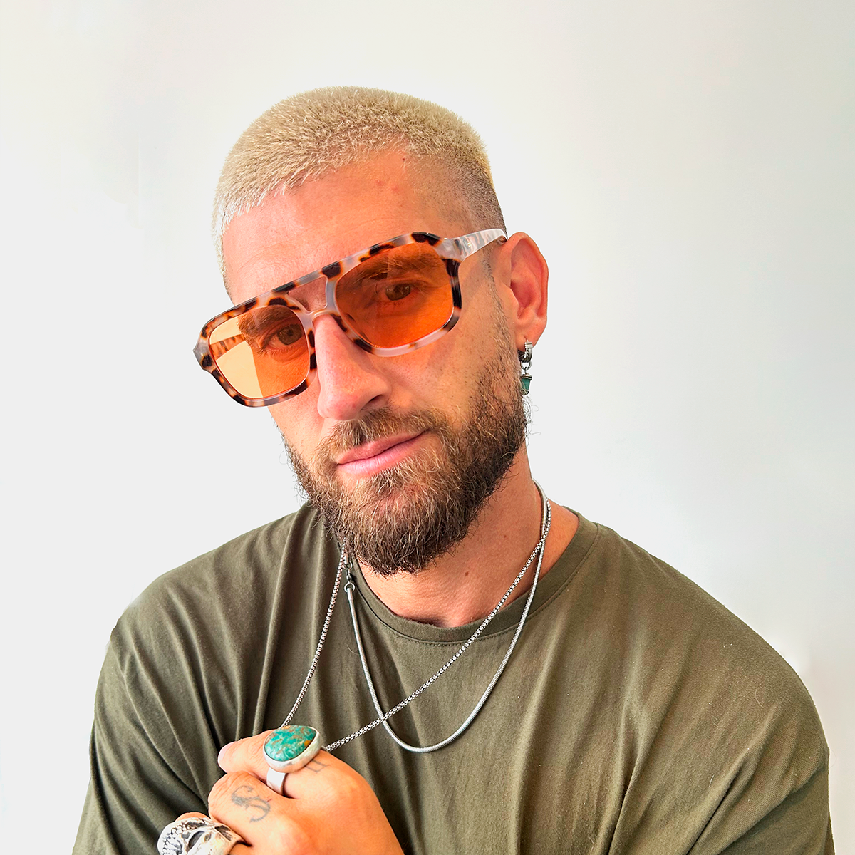 Óculos de sol Corsa - Demi Marrom - Lente Laranja