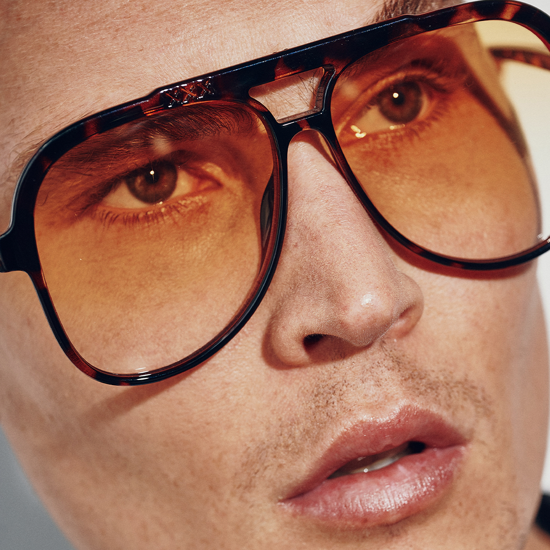 ÓCULOS DE SOL Triple XXX - Tartaruga - Lente Degradada Laranja