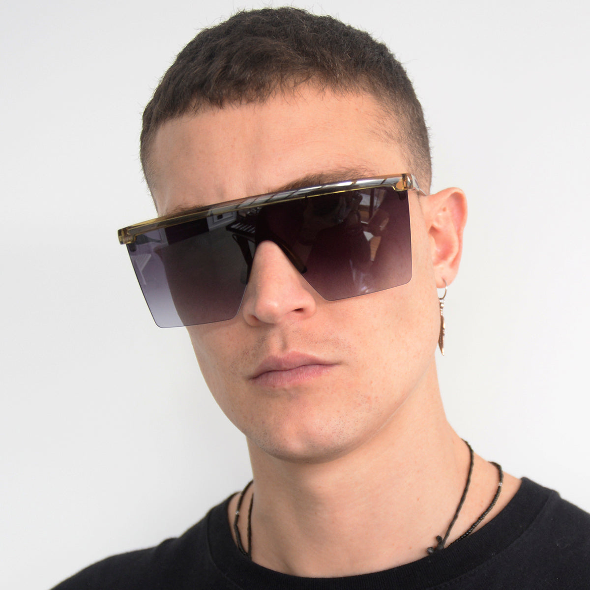 ÓCULOS DE sol MOSCOW - Metal Olive - Lente gradiente cinza