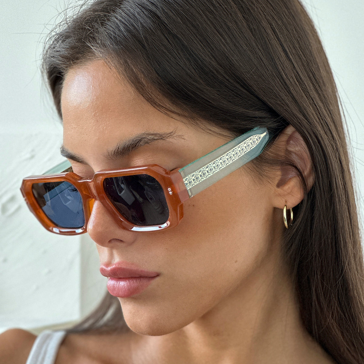 Óculos de sol Bronx - Dk Mel - Lente Azul