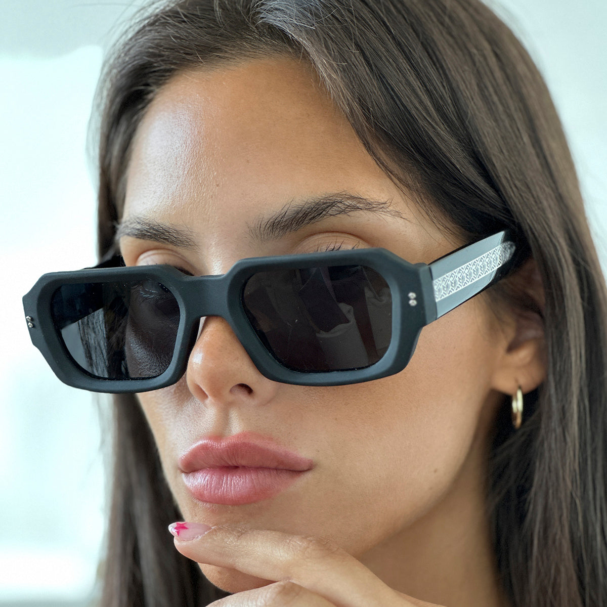 Óculos de sol Bronx - Preto Fosco - Lente Polarizada Cinza