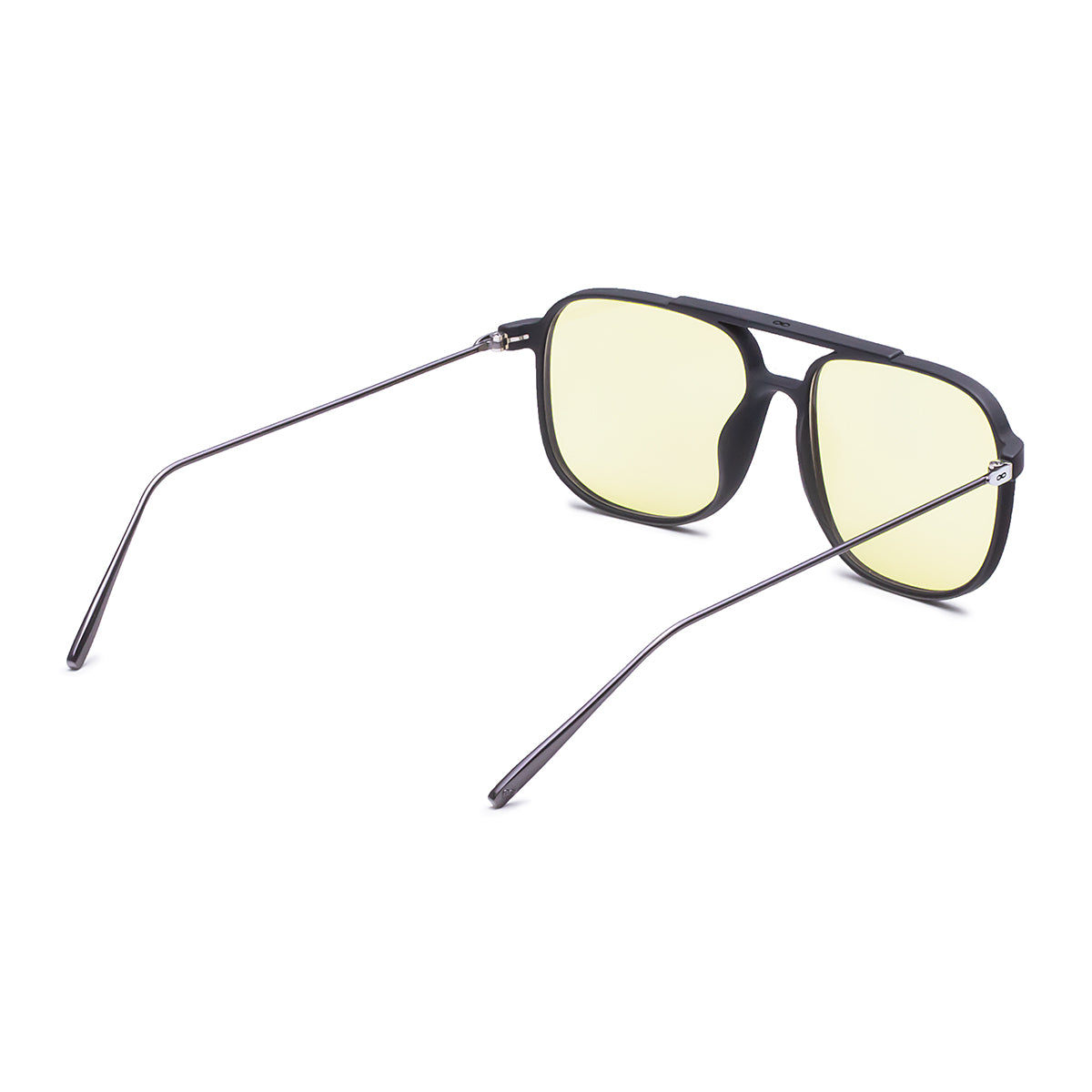 Óculos de sol Caravan - Metal Preto Fosco - Lente Amarela