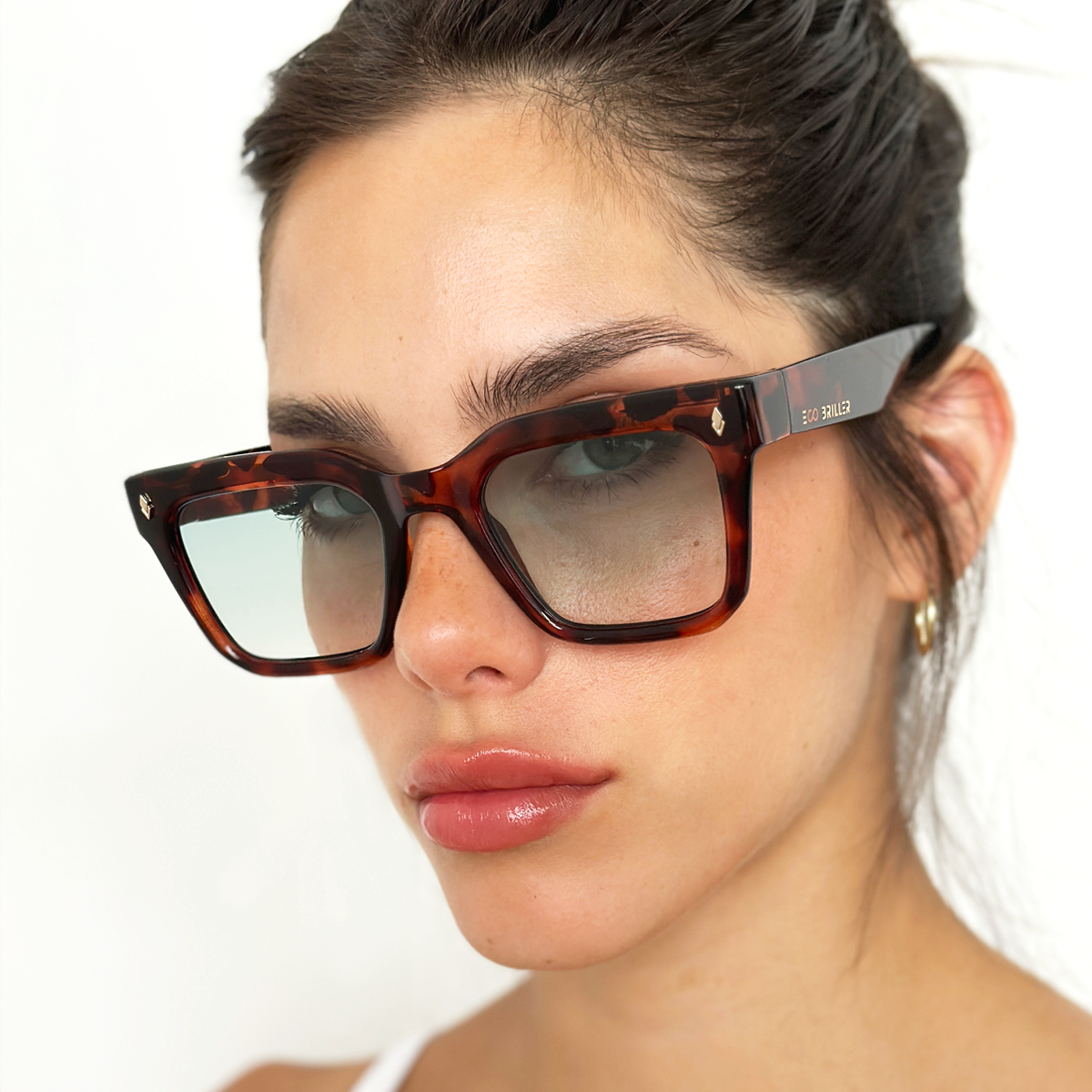 ÓCULOS DE SOL Jacobs Eco Briller - Tartaruga - Lente degradada verde