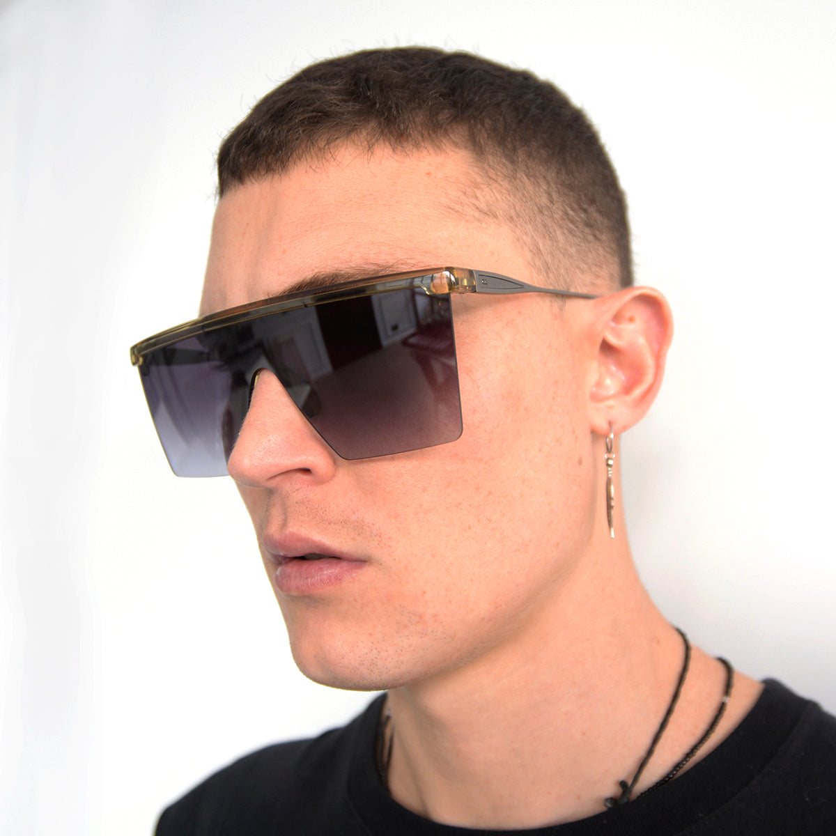 ÓCULOS DE sol MOSCOW - Metal Olive - Lente gradiente cinza