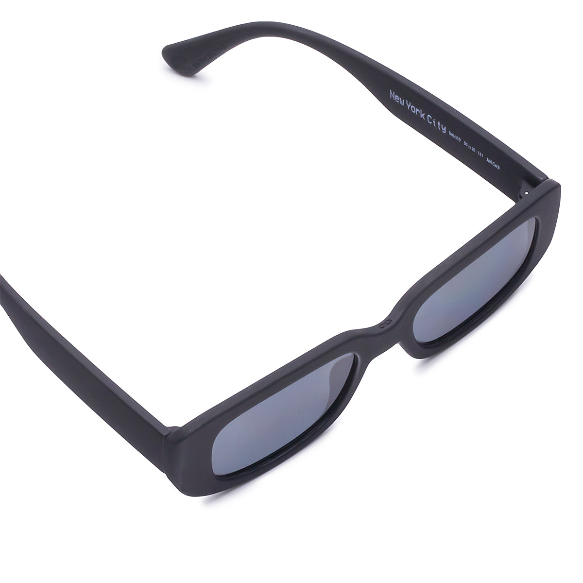 Óculos de sol New York - Preto Fosco - Lente cinza