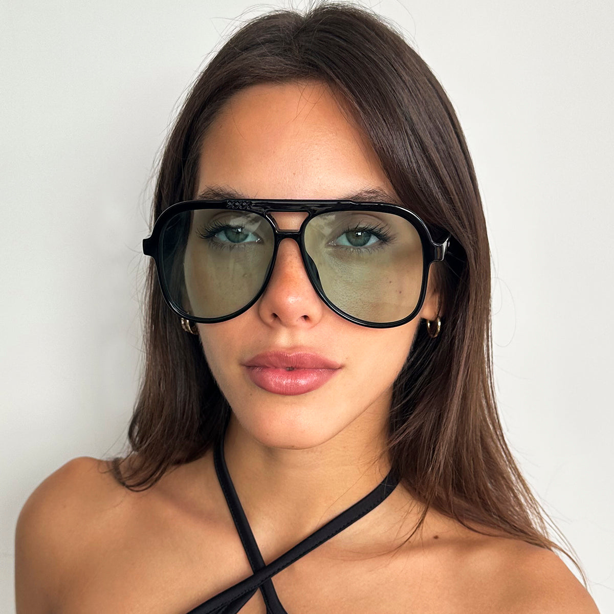 ÓCULOS DE SOL Triple XXX - Preto Brilhante - Lente Turquesa