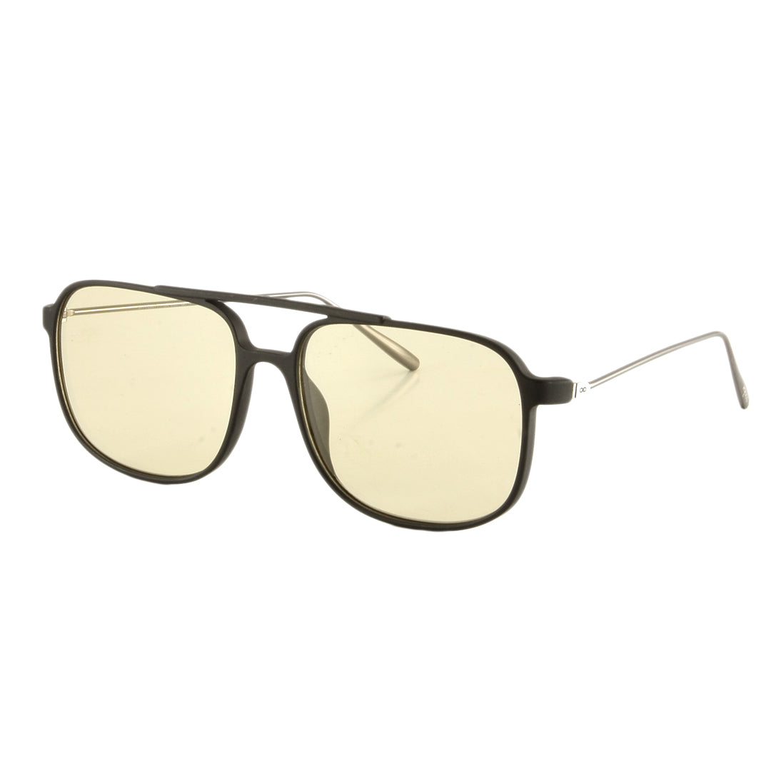 Óculos de sol Caravan - Metal Preto Fosco - Lente Amarela