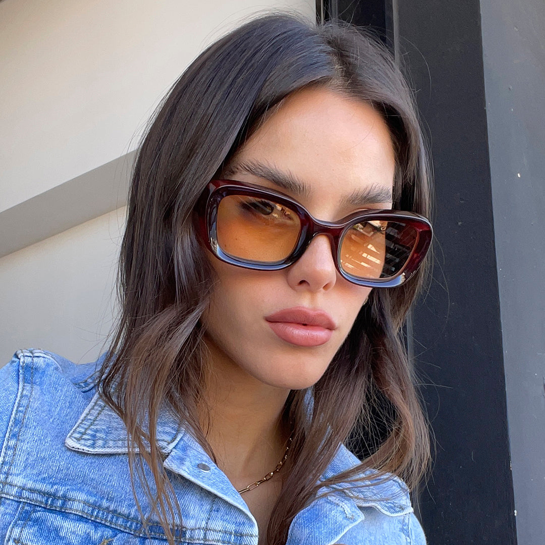 ÓCULOS DE SOL Turin - Chocolate - Lente degradada Laranja