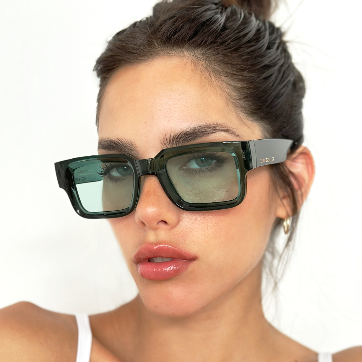 Óculos de sol Exclamation - Azul Gasolina - Lente turquesa eco sustentável