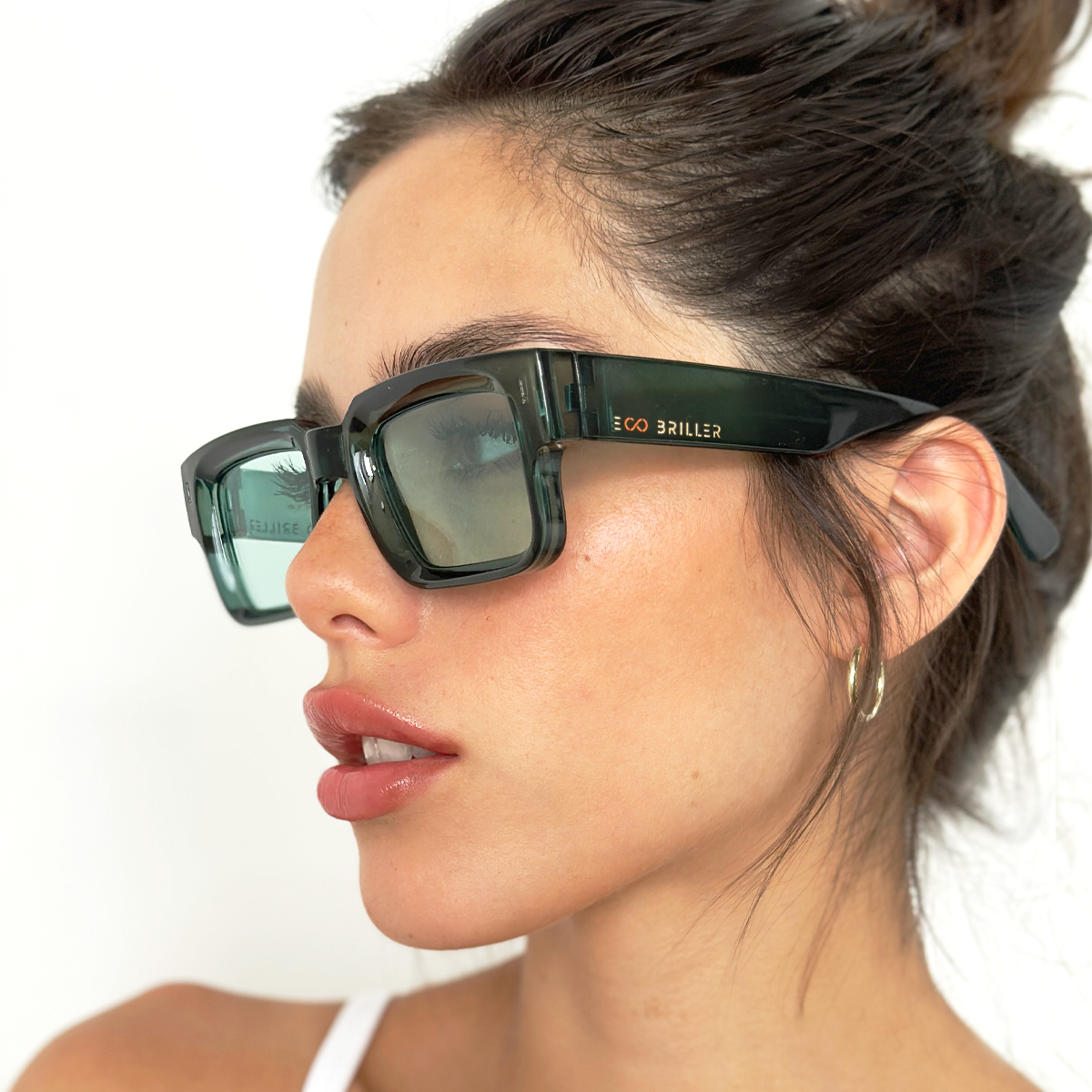 Óculos de sol Exclamation - Azul Gasolina - Lente turquesa eco sustentável