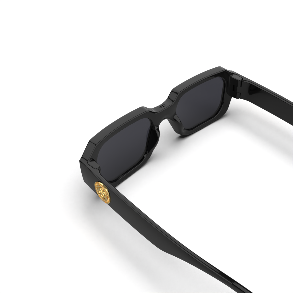 Óculos de sol Bronx Premium Series - Preto Brilhante Uroboro - Lente Cinza