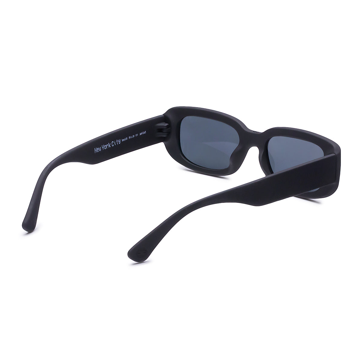 Óculos de sol New York - Preto Fosco - Lente cinza