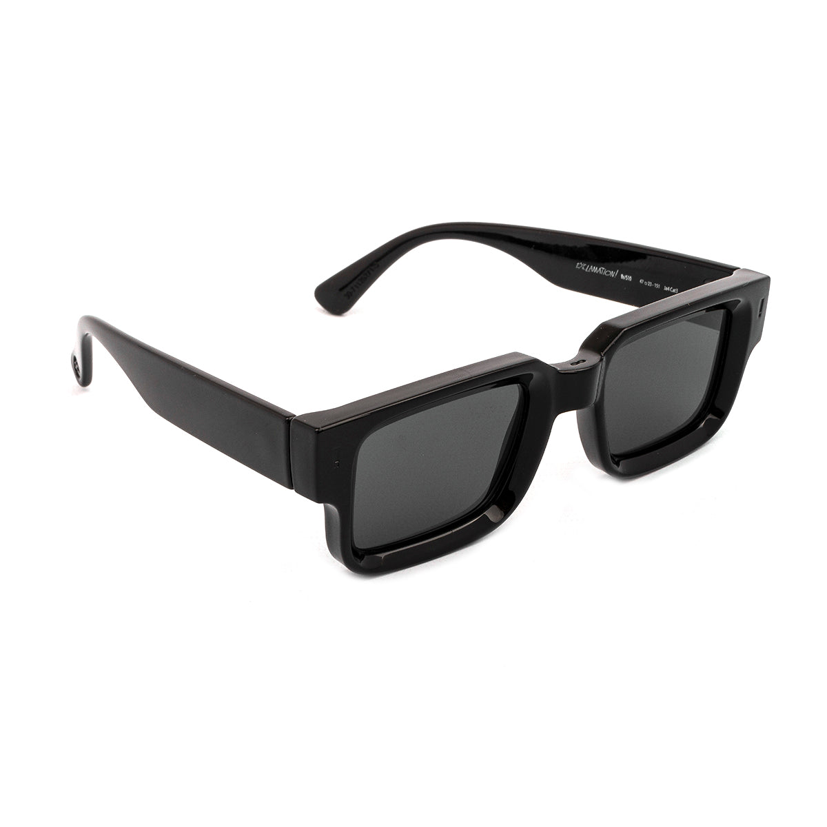 Óculos de Sol Exclamation - Preto Brilhante - Lente Cinza