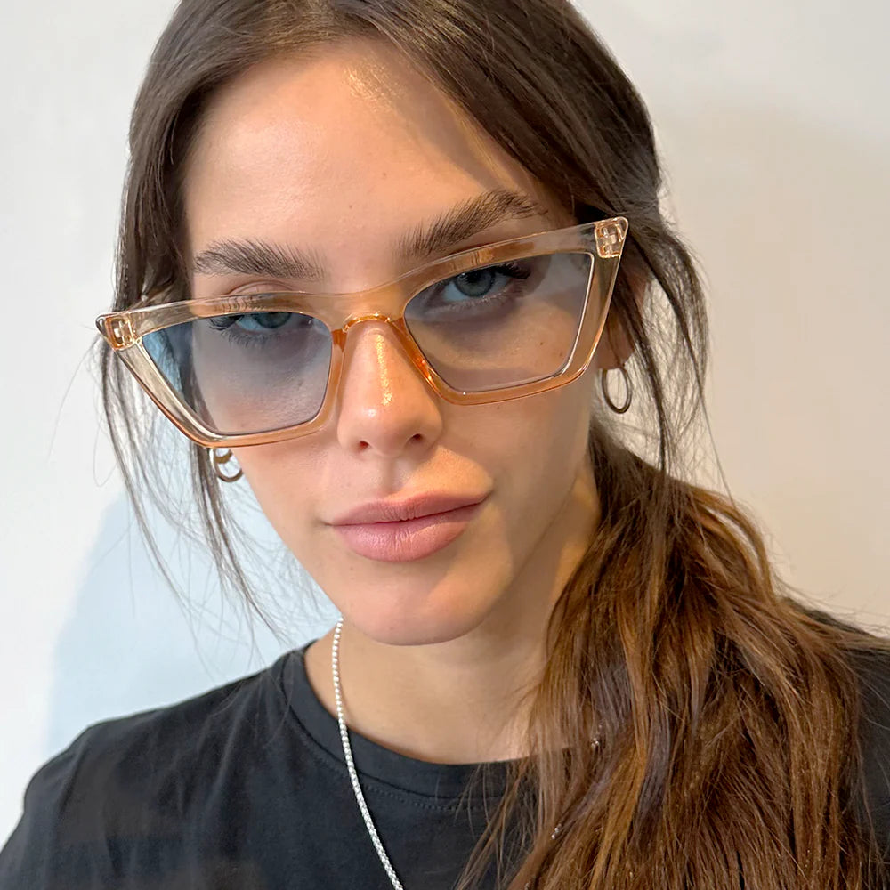 Óculos DE SOL Frida - Torrado - Lente Degrade Azul Claro