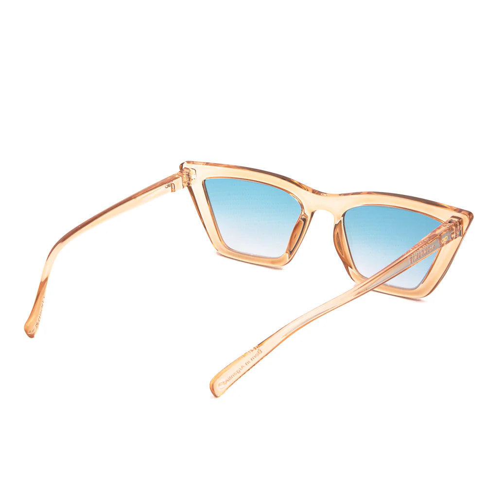 Óculos DE SOL Frida - Torrado - Lente Degrade Azul Claro