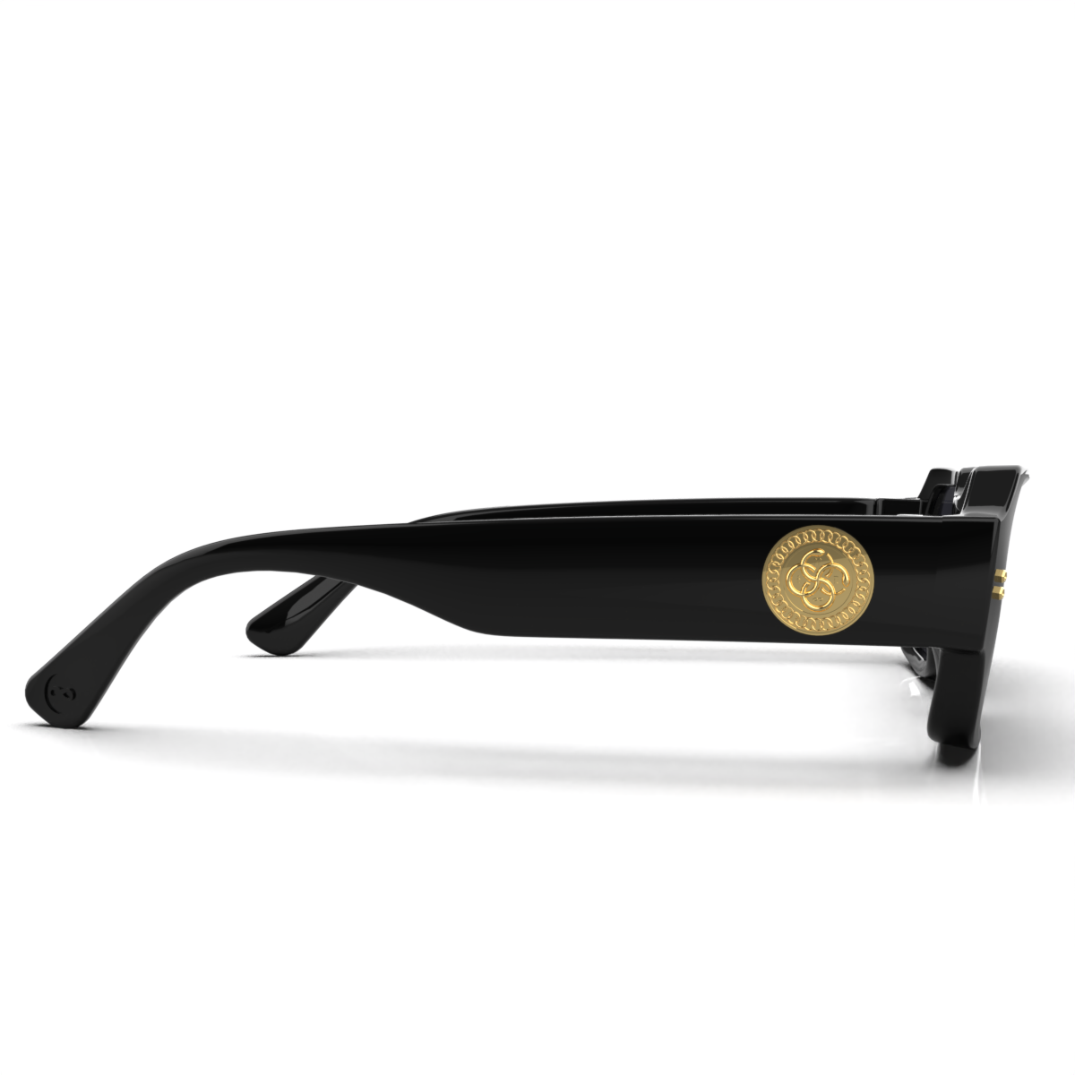 Óculos de sol Bronx Premium Series - Preto Brilhante Uroboro - Lente Cinza