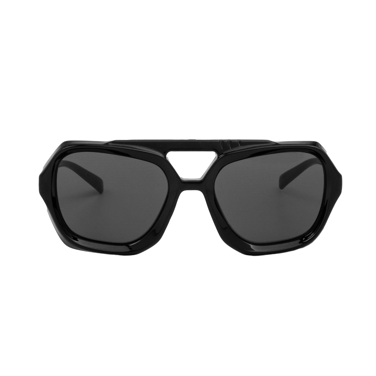 ÓCULOS DE SOL Tiger - Preto Brilhante - Lente Polarizada Cinza