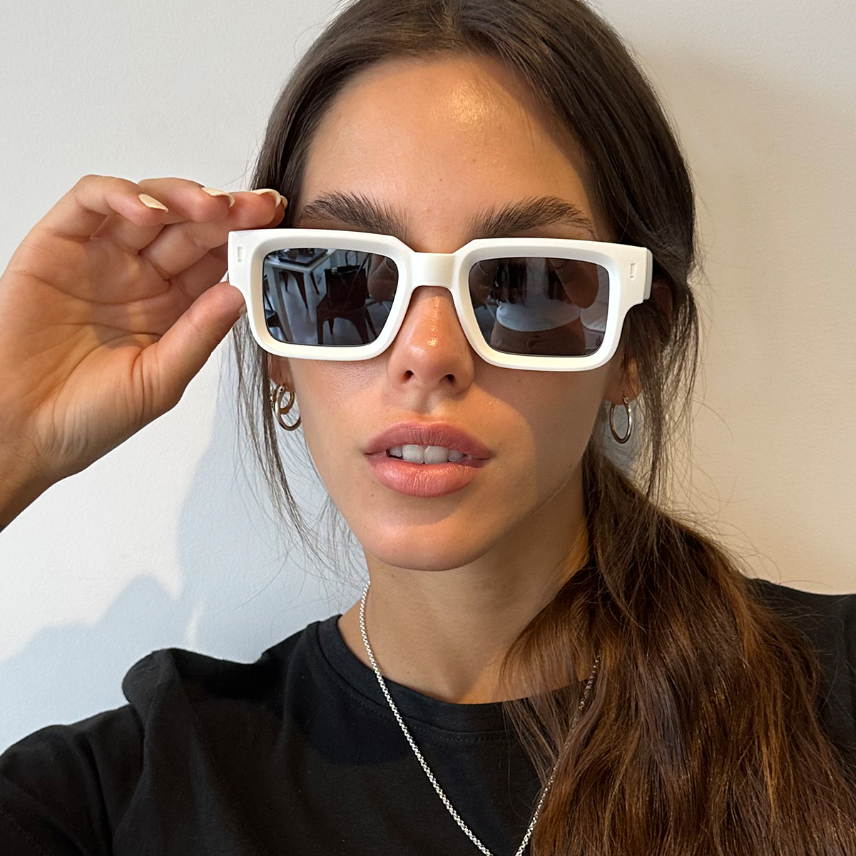 Óculos de sol Exclamation - Branco Mate - Lente Espelho Fumado