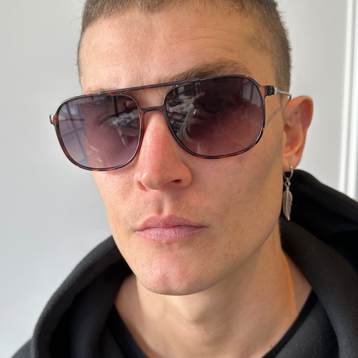 Óculos de sol Caravan - Metal Tortoise - Lente Gradiente Cinza