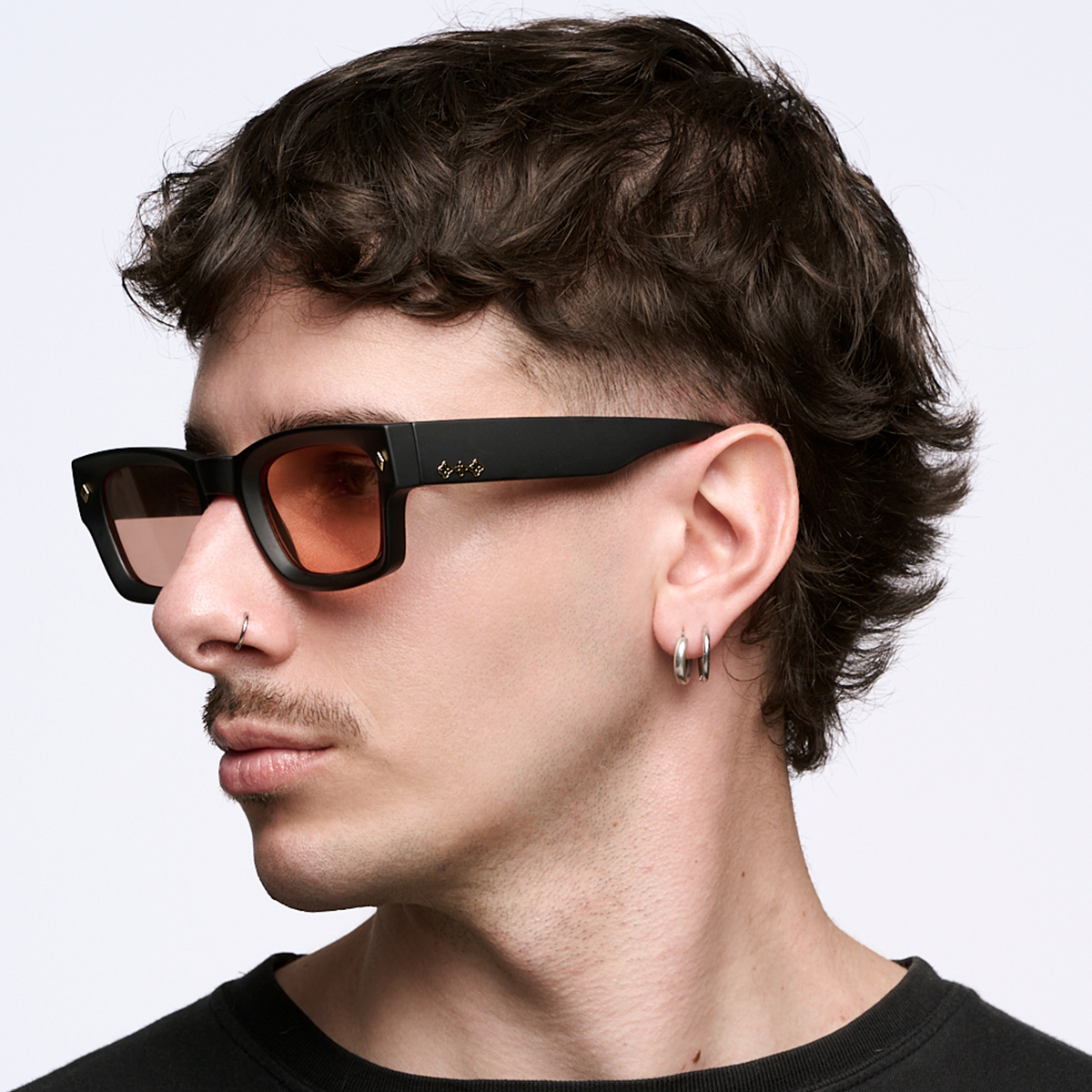 ÓCULOS DE SOL Admiration - Preto Fosco - Lente Coral