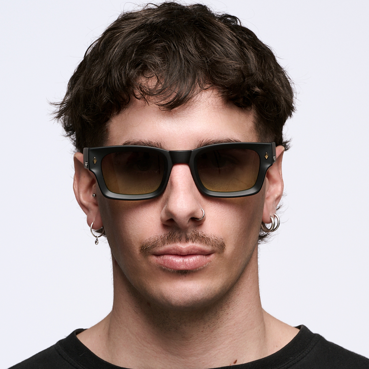 ÓCULOS DE SOL Admiration - Preto Fosco - Lente Verde Musgo