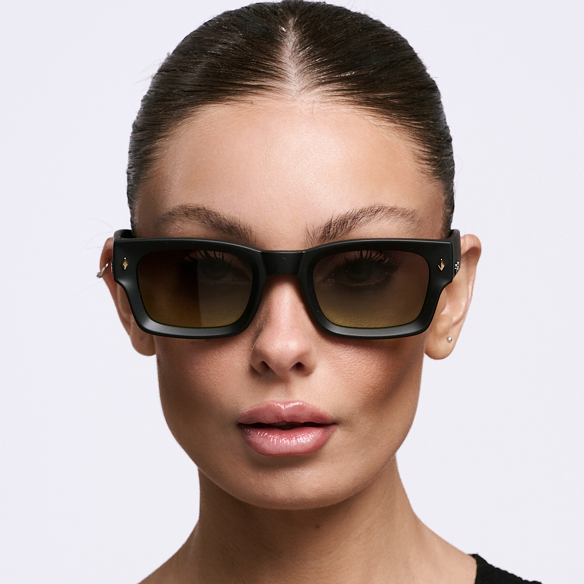 ÓCULOS DE SOL Admiration - Preto Fosco - Lente Verde Musgo