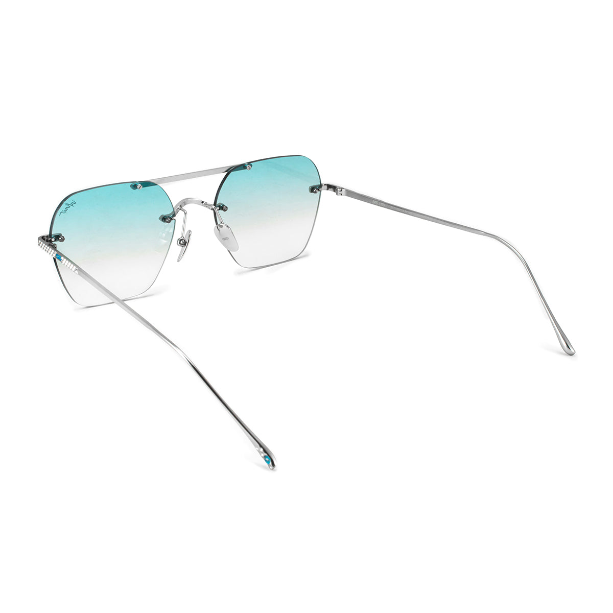 Óculos de sol Aero Lyon Metal Premium Series - Prata - Lente degradada Sky