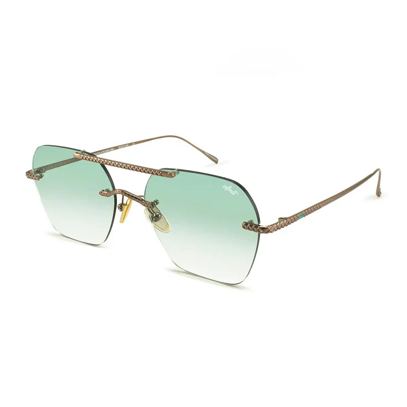 Óculos de sol Aero Lyon Metal Premium Series - Chocolate - Lente degradada verde