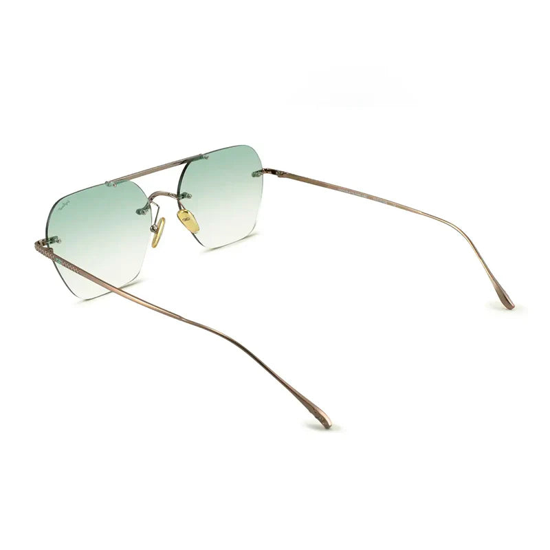 Óculos de sol Aero Lyon Metal Premium Series - Chocolate - Lente degradada verde