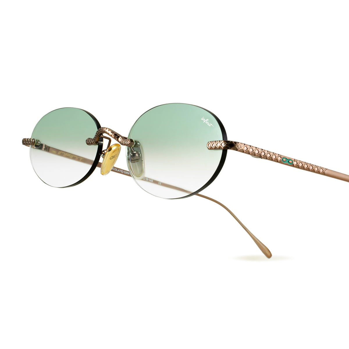 Óculos de sol Aero Quo - Chocolate - Lente degradada Verde