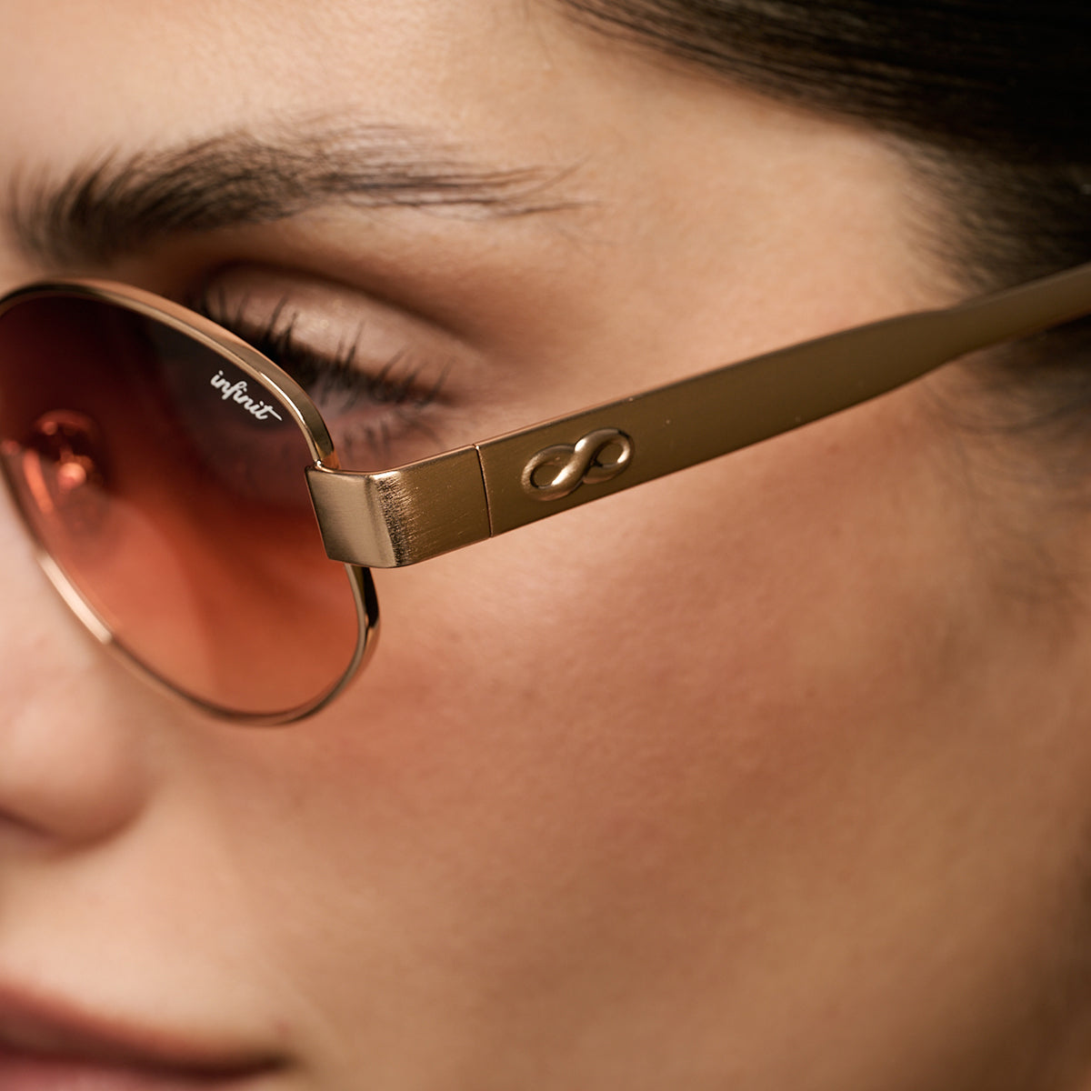 ÓCULOS DE SOL Alaska - Ouro - Lente Laranja Degradada