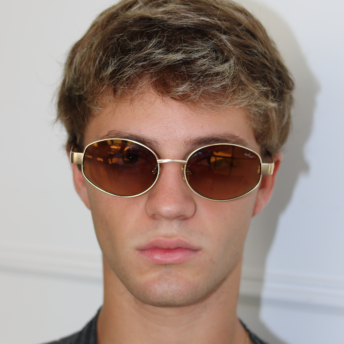 Óculos de sol Alaska - Ouro - Lente Ouro Espelho