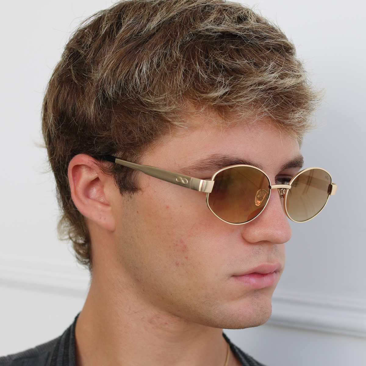 Óculos de sol Alaska - Ouro - Lente Ouro Espelho