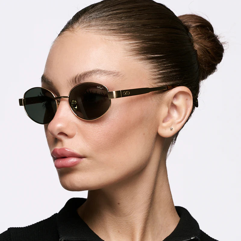 Óculos de Sol Alaska - Ouro - Lente Verde