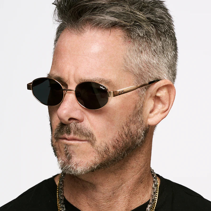 Óculos de sol Alaska - Ouro - Lente cinza