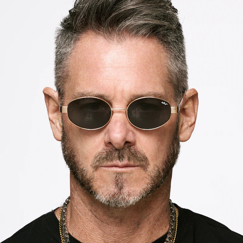 Óculos de sol Alaska - Ouro - Lente cinza