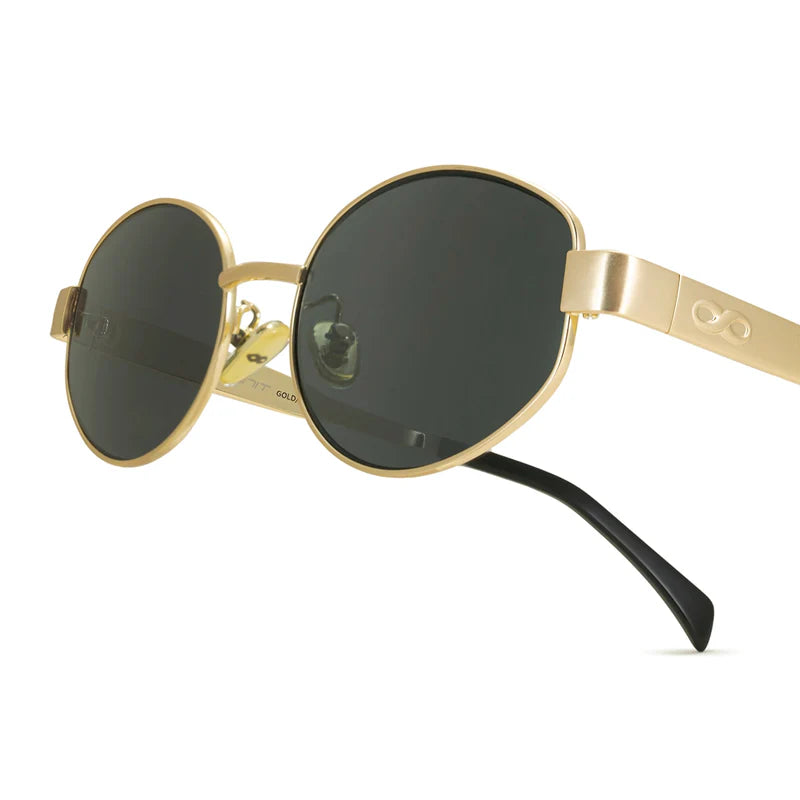 Óculos de sol Alaska - Ouro - Lente cinza