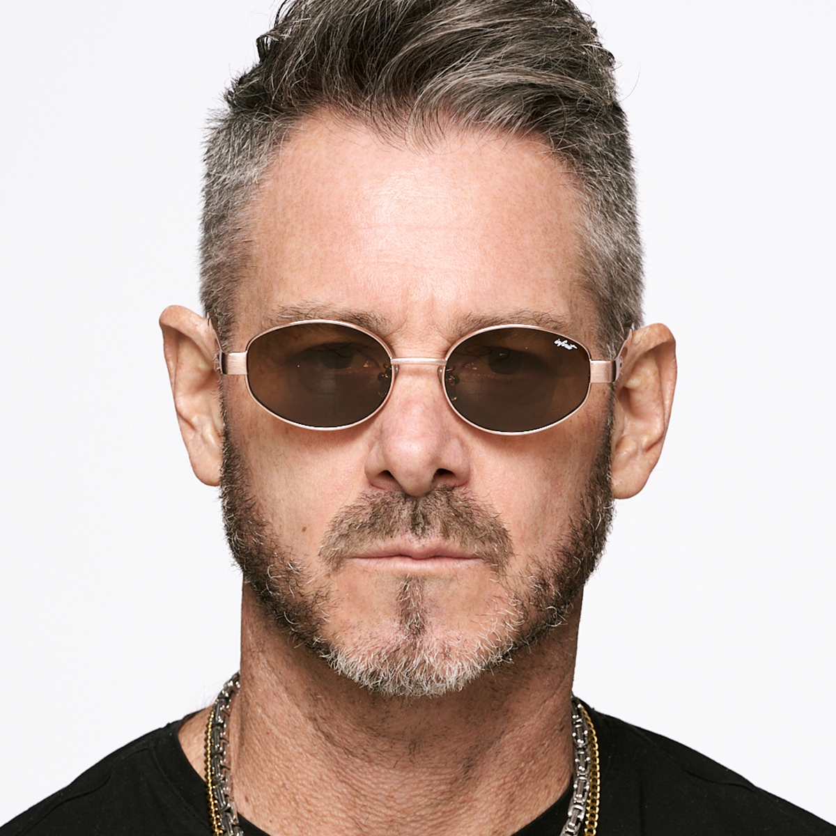 ÓCULOS DE SOL Alaska - Dourado Rosa - Lente Marrom