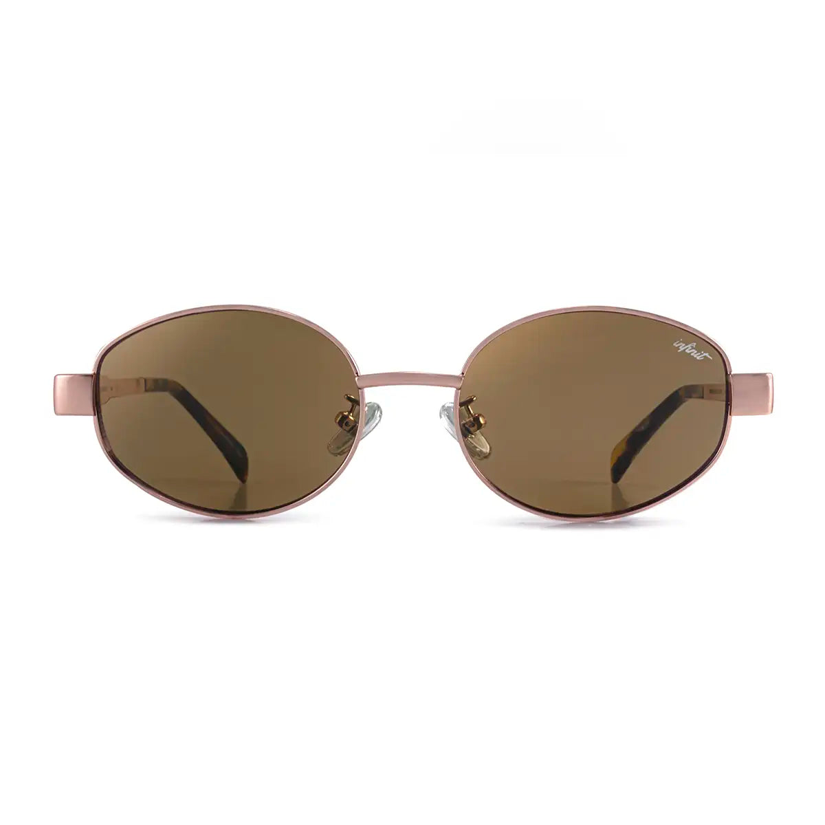 ÓCULOS DE SOL Alaska - Dourado Rosa - Lente Marrom