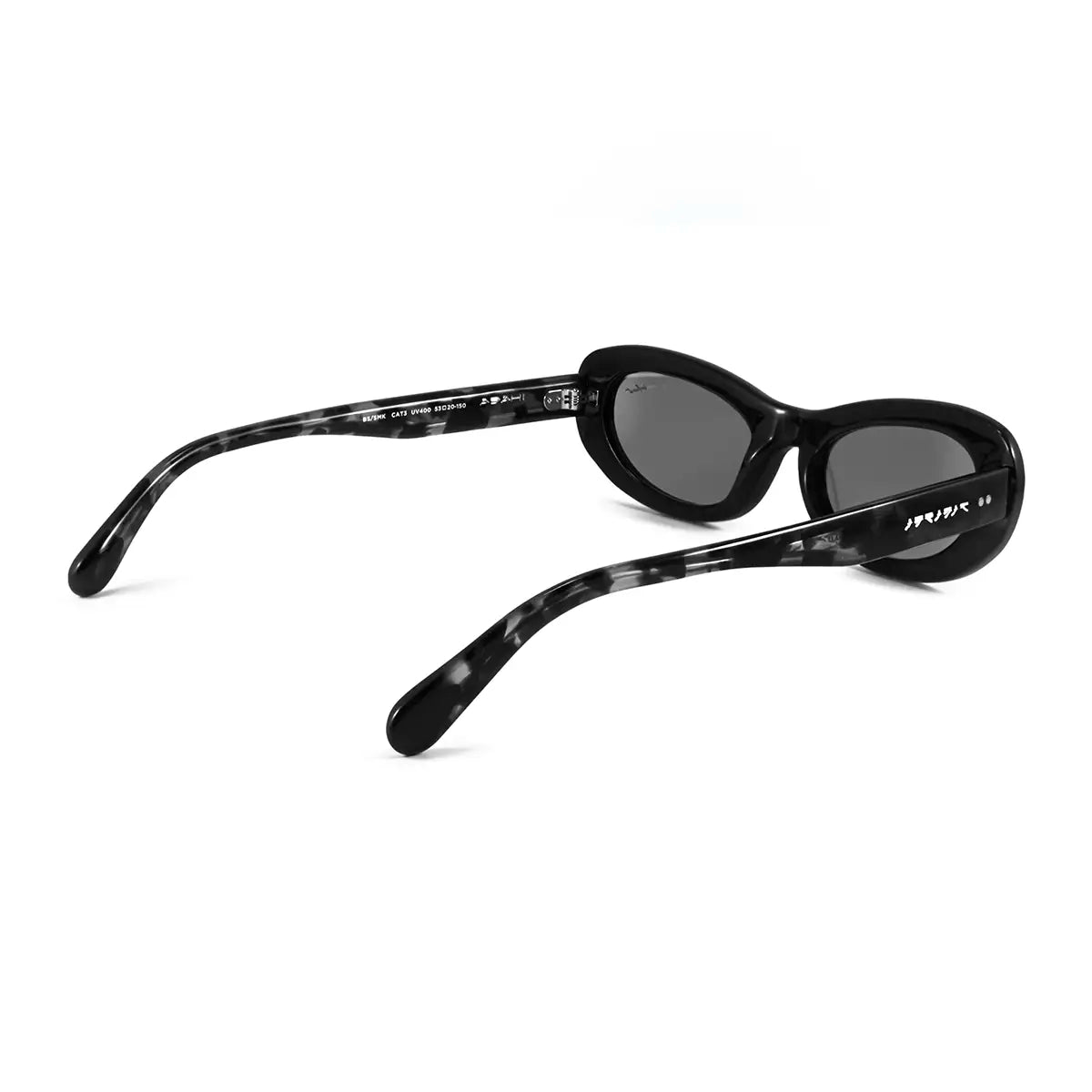 Óculos de sol Asahi - Preto Brilhante - Lente Cinza