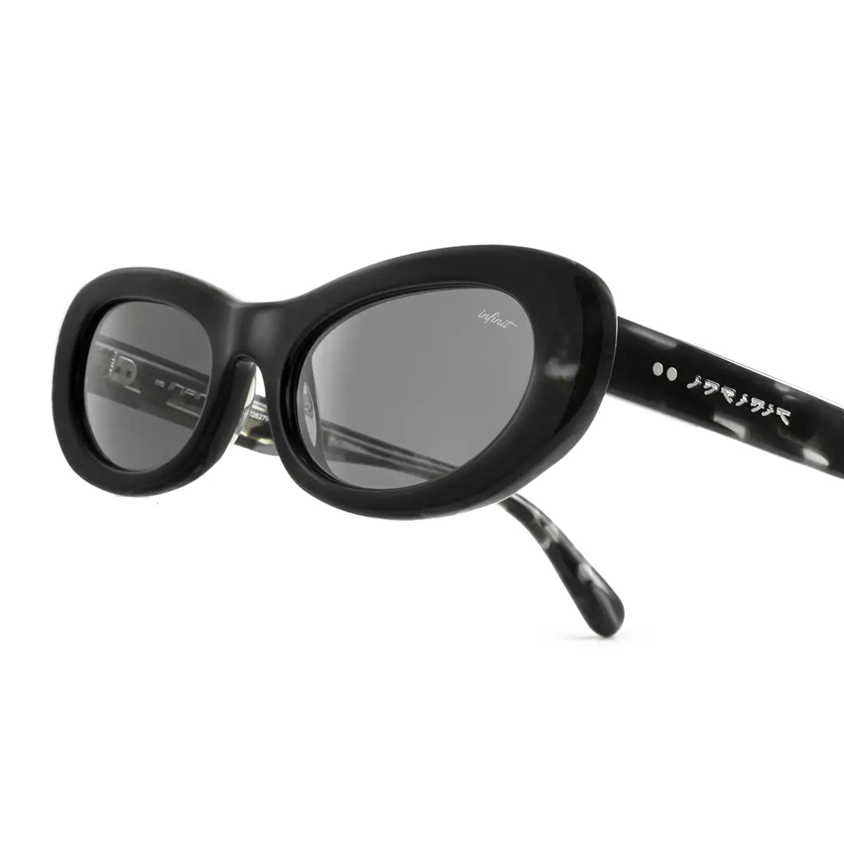 Óculos de sol Asahi - Preto Brilhante - Lente Cinza