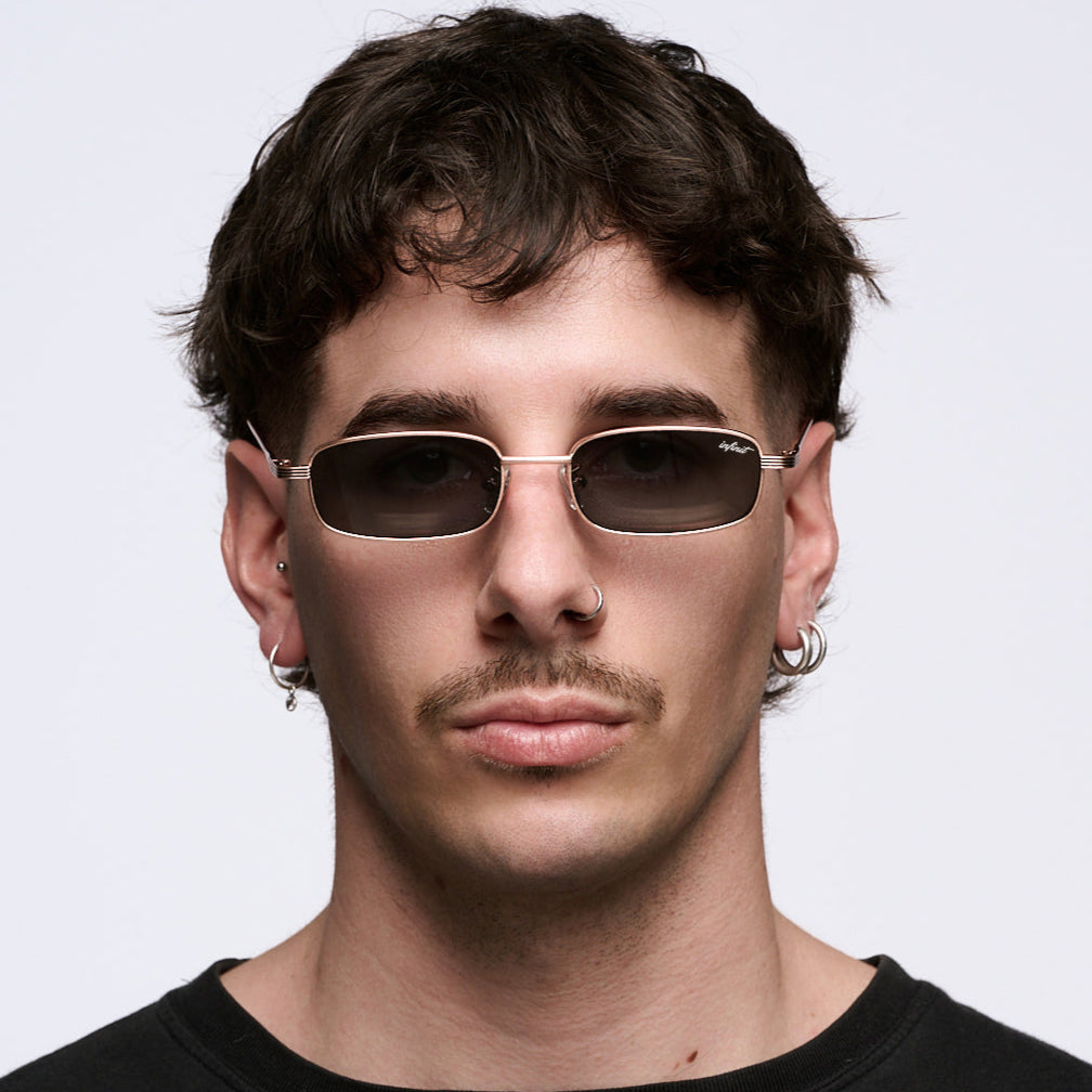 ÓCULOS DE SOL Bari - Ouro - Lente Cinza